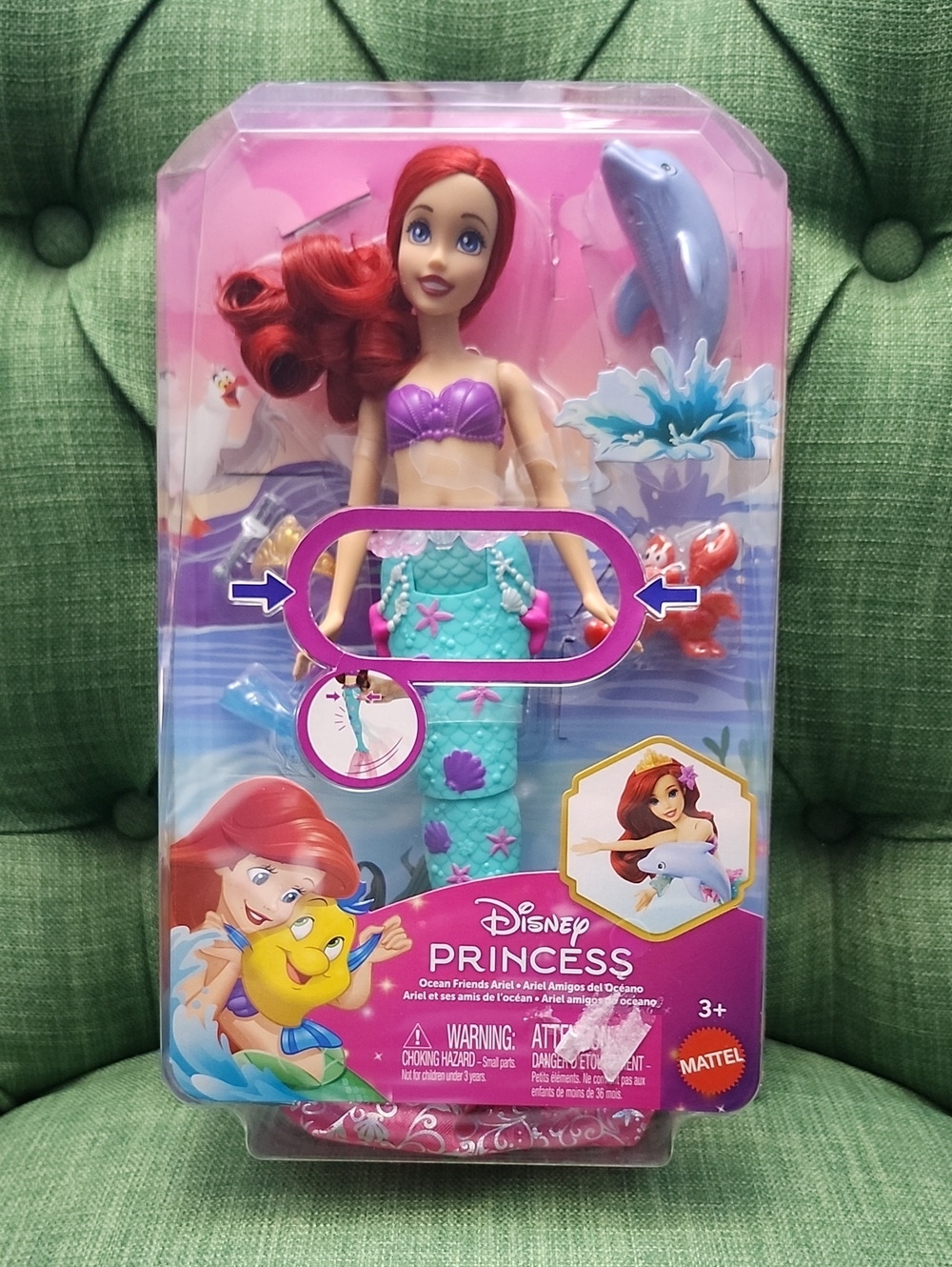 Disney Princess Ocean Friends Ariel Mermaid Doll - Purple & Teal